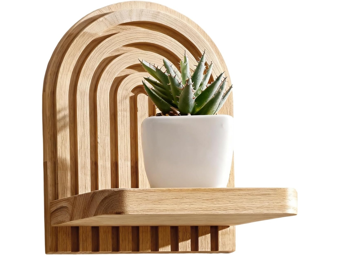 Estante flotante con forma de arcoíris, ideal para salas de meditación, exhibición y organización | Estante flotante Slowmoose