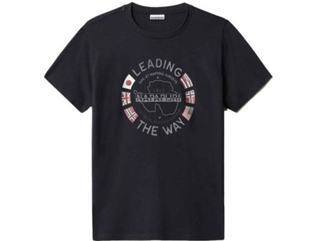 Camiseta de Hombre NAPAPIJRI Salya Nautica Negro (2XL)