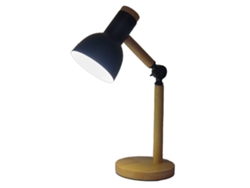 Luminária de mesa LED Bj com intensidade regulável contínua, ideal para estudo, escritório e cuidados com a visão. Ajustável, portátil e na cor preta fosca.