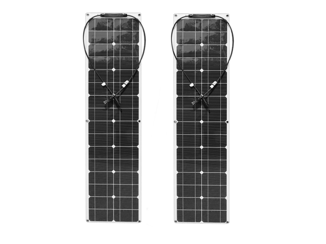 Tx50-2*panel + Controlador 40a Panel Etfe 18v 50w, Módulo Monocristalino Flexible, Cargador Batería 18v Para Caravanas