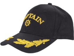 Gorra De Béisbol Ajustable Y Práctica Para Hombre En Algodón Negro, Elegante Gorra De Capitán.