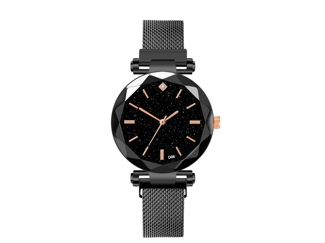 Reloj De Pulsera De Cuarzo Mirage Link Sencillo Para Hombre, Color Negro.