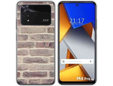 Carcasa para Xiaomi Poco M4 Pro 4G TUMUNDOSMARTPHONE Dibujos Ladrillo 01 Multicolor