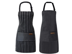 Delantal De Cocina Con Bolsillo Delantal Para Mujer Hombre Unisex Para Cocinero