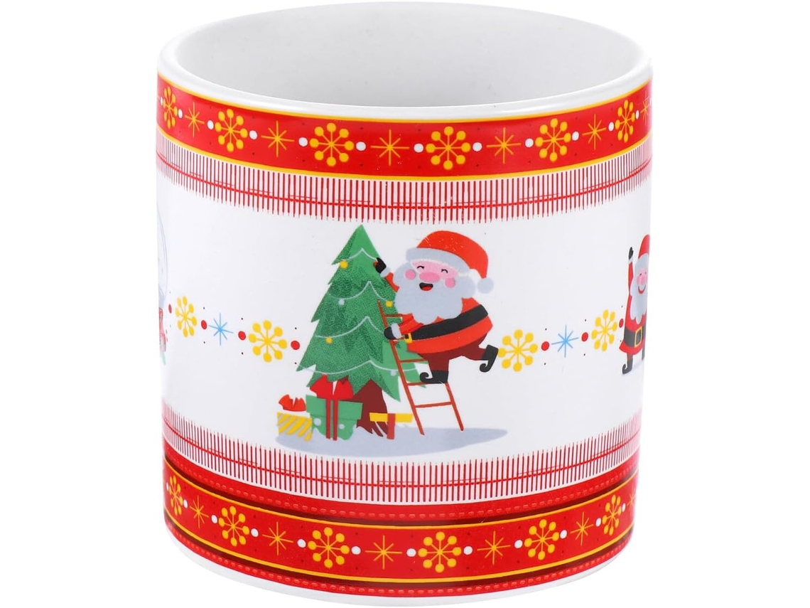 Maceta De Flores De Bonsái Con Diseño Navideño, Contenedor Creativo Para