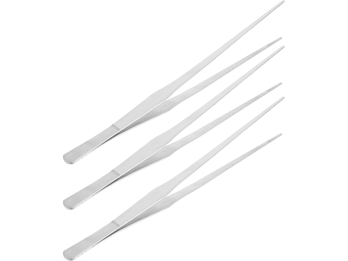 Pinzas De Alimentación De Acero Inoxidable De 3 Piezas Para Reptiles, Largas, Rectas, Multiusos, Para Acuario.
