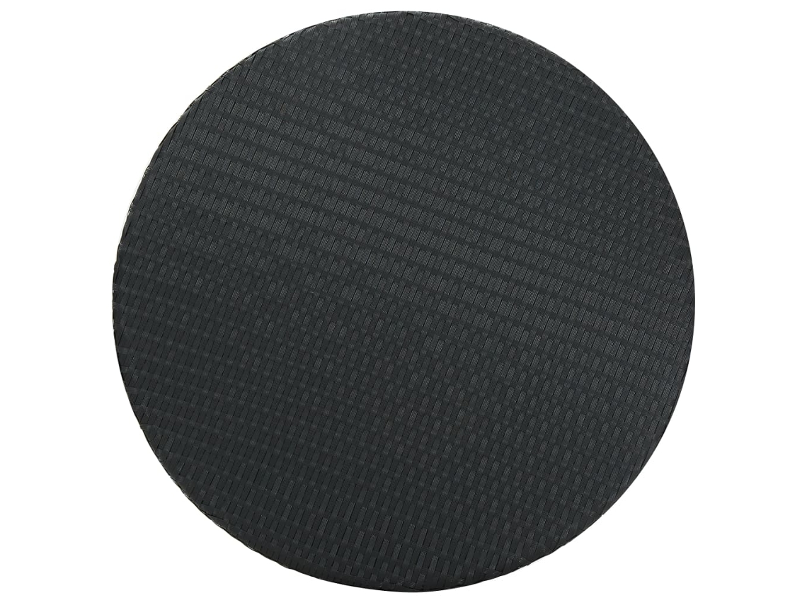 Mesa de jardín 75,5x106 cm mimbre patas negras MAISON EXCLUSIVE