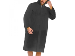 2026-impermeable Eva Reutilizable Para Adultos Con Capucha Abrigo De Lluvia Poncho Ligero Y Duradero Talla Única Negro