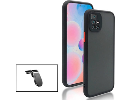 Kit Carcasa + Soporte de Auto Magnético L Xiaomi Redmi 10 2022 G4M Negro