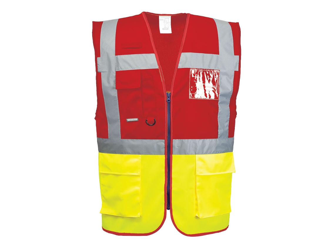 Chaleco ejecutivo de alta visibilidad Portwest Paris Contrast / Azul marino y amarillo / S