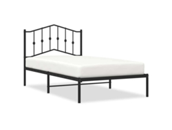 Maison Exclusive - Estructura Cama Sin Colchón Con Cabecero Metal Negro 100x190 Cm