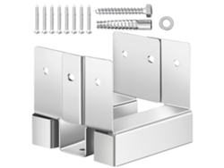 Juego de soportes y fijaciones para postes de 88,9mm en acero galvanizado Tekmaquinas