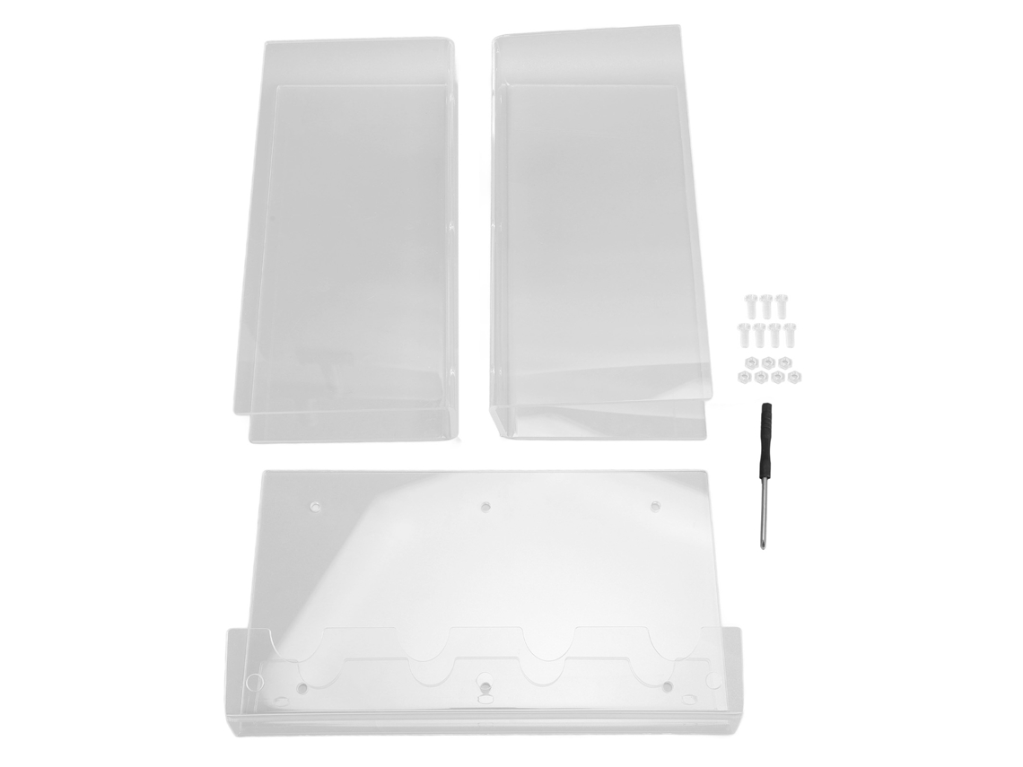 Rack De Armazenamento 3 Andares Para Teclado E Mouse Em Acrílico Transparente Para Mesa