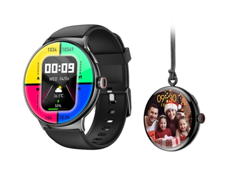 EKO Reloj conectado con Bluetooth 5.2 IP67 y correa de silicona Negro