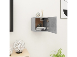Mueble de Armario Tv de Pared 30,5X30X30 Cm Gris Cemento