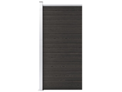Panel de valla de 95 x 186 cm, WPC, gris, DKD, decoración del hogar