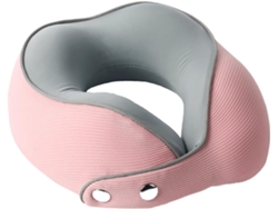 Almohada Cervical De Espuma Viscoelástica Portátil En Forma De U Para Viajes Con Soporte Cervical De 360° Para Adultos (rosa) Cuich