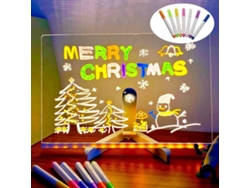 Tablero de dibujo LED recargable, tablero de mensajes acrílico iluminado con soporte Siurn