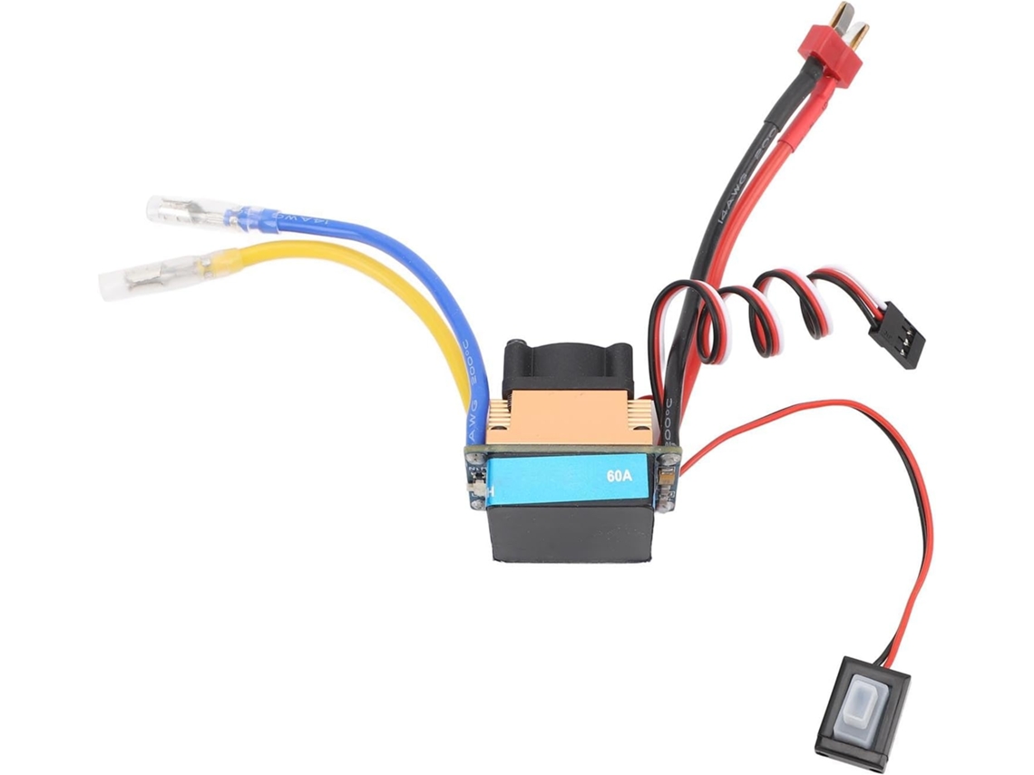 Controlador De Velocidad Esc Con Escobillas De 480 A Con Ventilador De Refrigeración Para Coches Y Barcos Rc/10