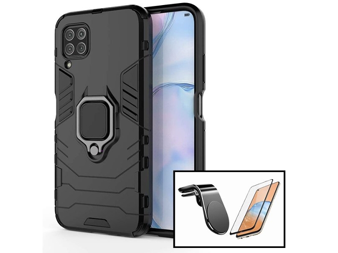 Kit Funda, Protector 5D y Soporte Magnético Coche Huawei P40 Lite 3x1 Military Defender