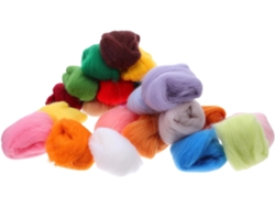 Kit De Fieltro De Lana De 24 Piezas, Suministros Para Manualidades Con Hilo Y Fieltro.