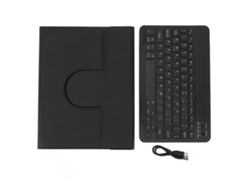 Capa Teclado Bluetooth Para Tablet Ios Pro 11in 2018-2020 Com Porta Caneta E Teclado Removível Preto