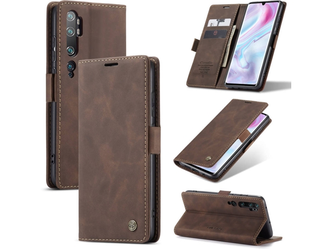 Funda Xiaomi Mi Note 10 Pro CASEME Libro Elite Marrón