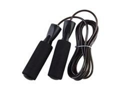 Cuerda Para Saltar Ajustable Con Cable De Acero Y Mango De Espuma Antideslizante Para Ejercicio Al Aire Libre - Negra