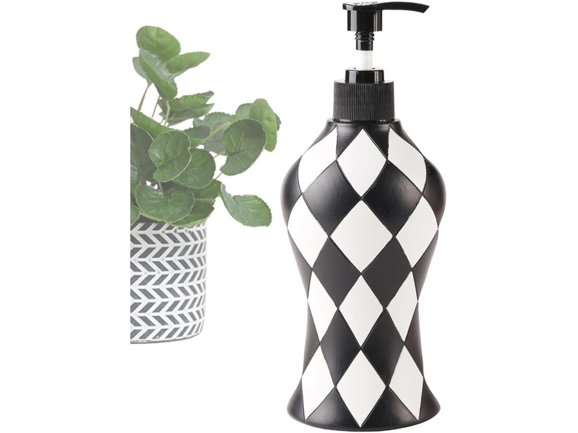 Dispensador de jabón líquido y loción para fregadero de cocina, diseño retro, recargable, con bomba D Gokoco