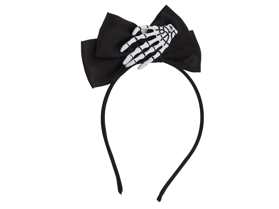Tiara de esqueleto con cabeza terrorífica para decoración de fiesta de Halloween
