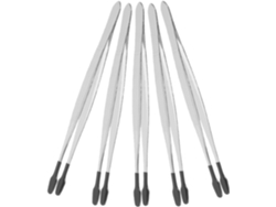 Lot De 5 Pinces A Épiler En Acero Inoxidable Format Grande, Embouts Plats, Couleur Naturelle, Outil