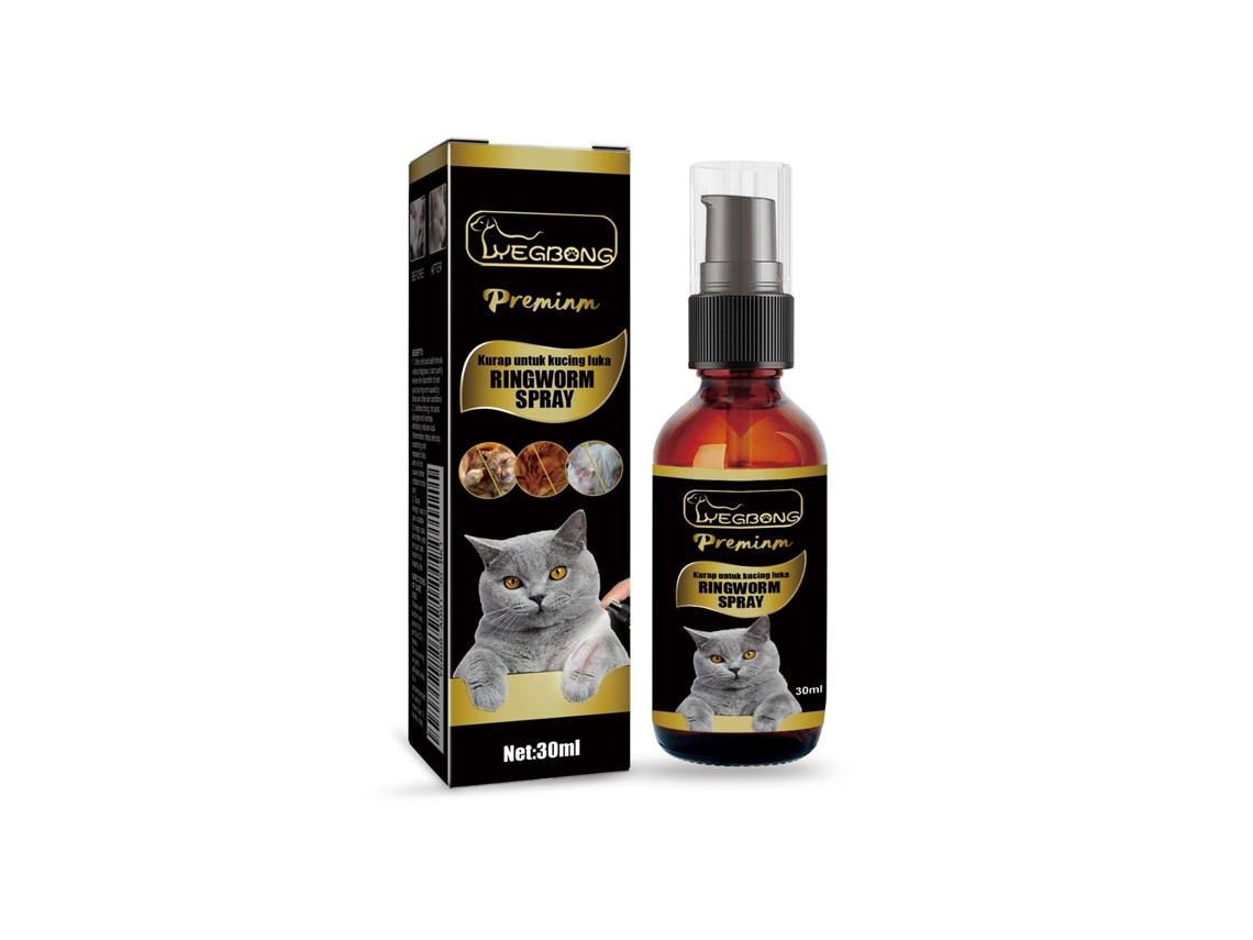 Espray antimicótico para gatos contra la tiña versicolor.