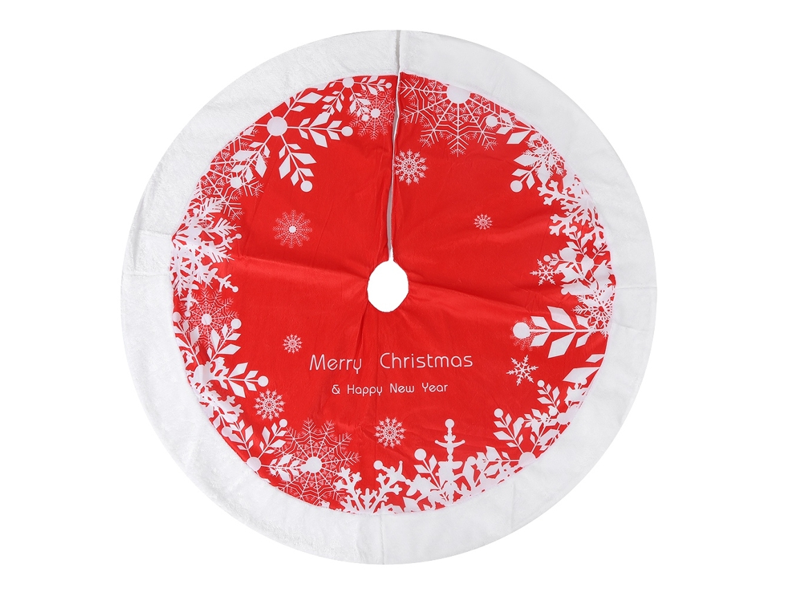Falda decorativa roja para árbol de Navidad de 122 cm