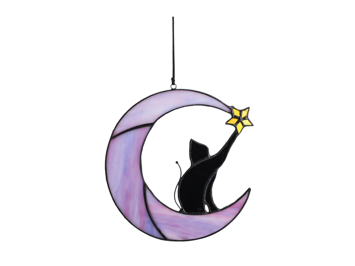 Pendientes de gato acrílicos, de doble cara, decoración Baok para ventana, fiesta, cumpleaños, aniversario, boda, 16