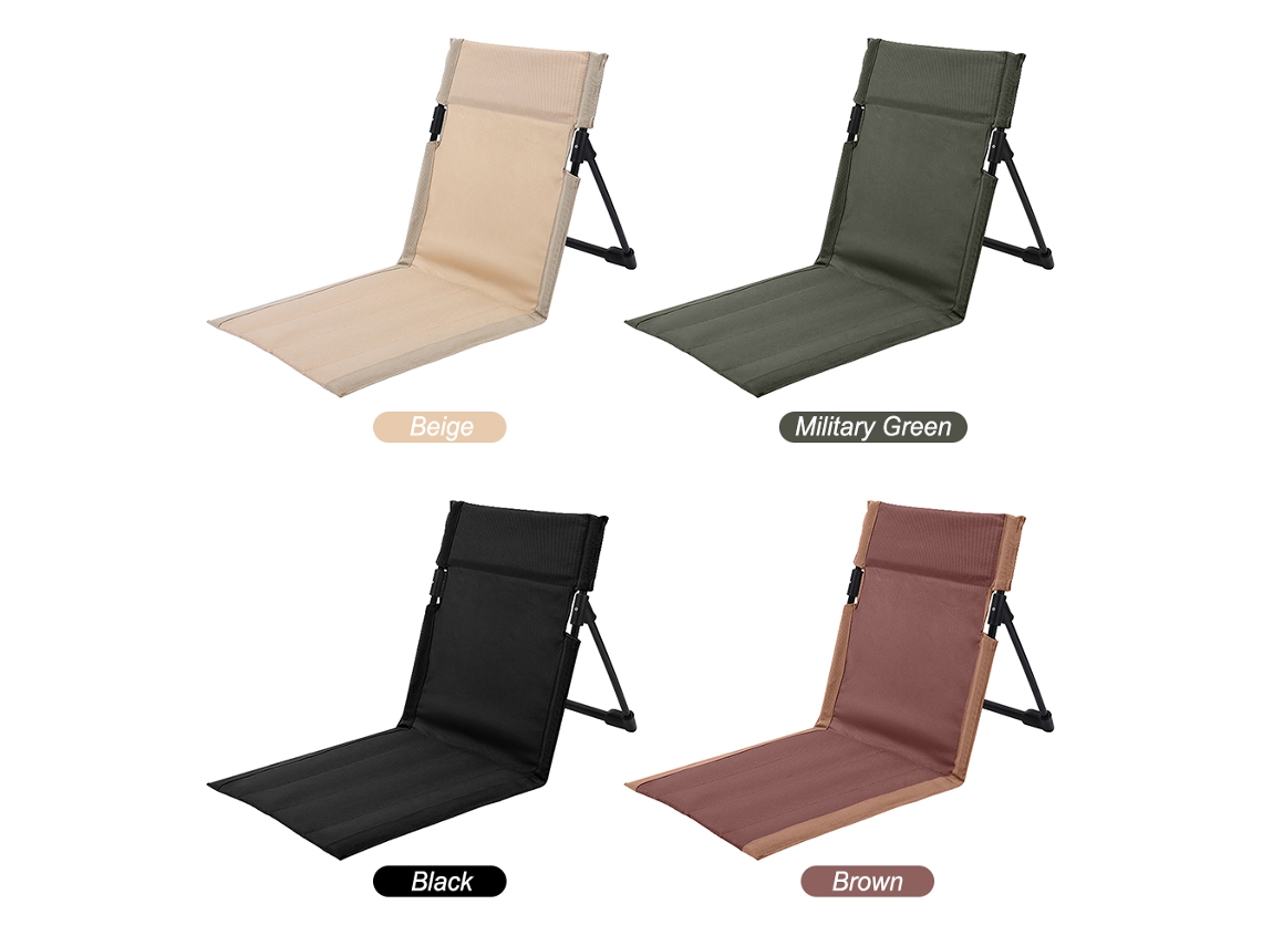 Silla De Playa Plegable Ligera Para Camping Con Soporte Lumbar Integrado Y Bolsa De Transporte.