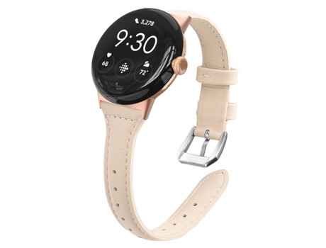 correa de reloj de cuero genuino Rosado Google Pixel Watch