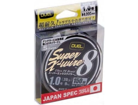 Línea de Pesca trenzadas DUEL Super X Wire 8 (0.240 mm - 0,20 mm)