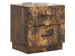 Maison Exclusive - Armario De Noche 2 Pcs Roble Ahumado 43 X 34,5 X 44,5 Cm