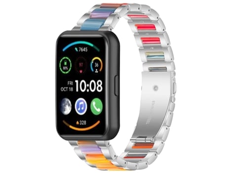 Correa Acero Inoxidável + Resina Opala para Huawei Watch Fit 2