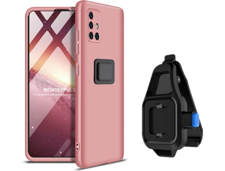 Funda Samsung A51 Slim Armor 360º con Soporte para la Cintura Rosa