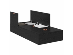 Maison Exclusive - Cama Con Almacenamiento Roble Negro 100 X 200 Cm