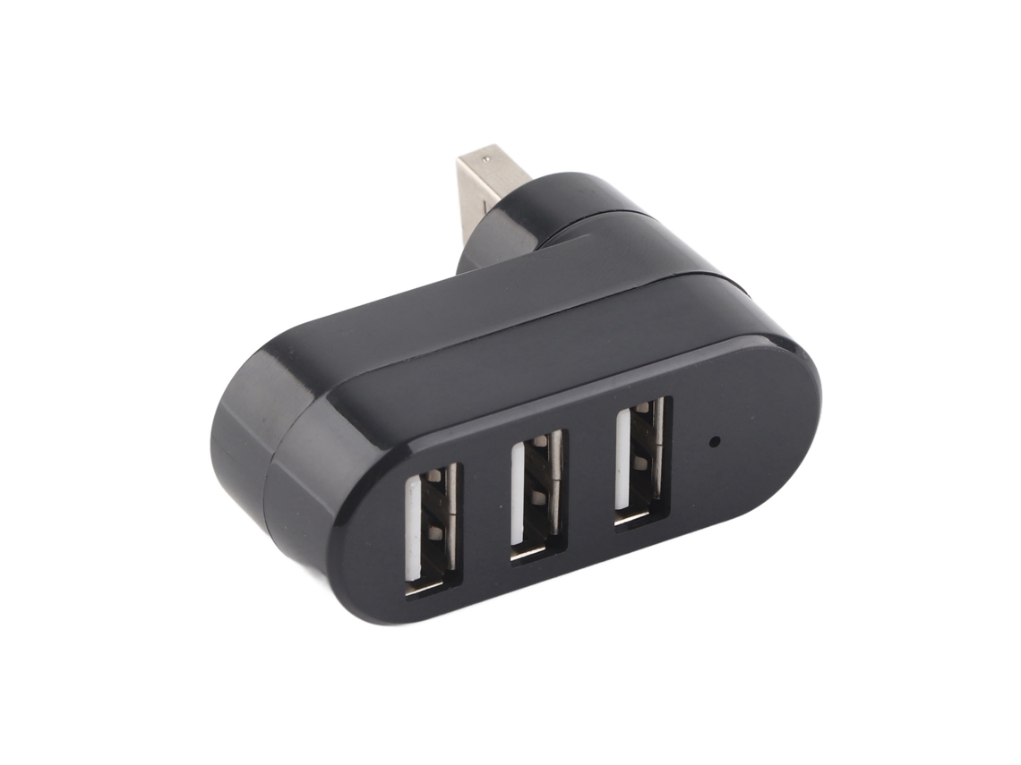 Hub Usb 2.0 Divisor 3 Portas Com Rotação 180°, Plug And Play, Portátil Para Pc, Linux E Mac
