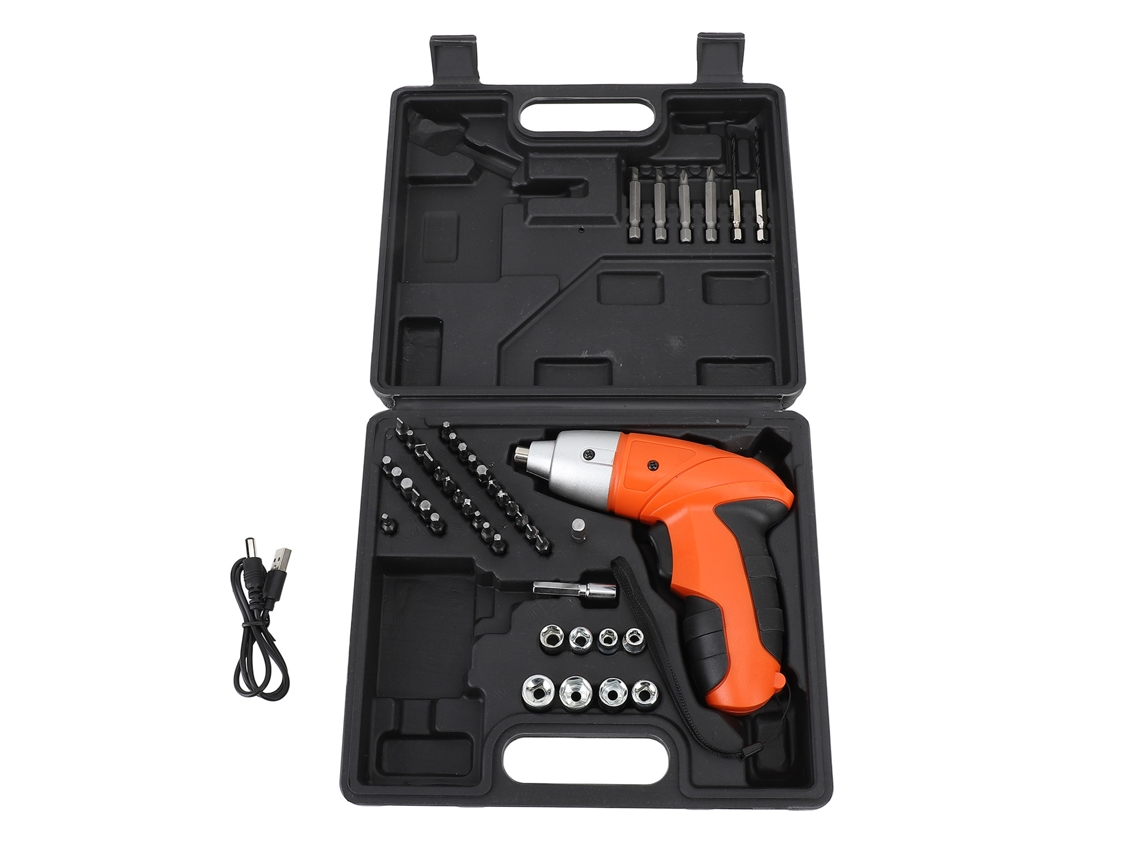Juego de destornilladores eléctricos portátiles de 3,6 V con 45 puntas y 180 rpm