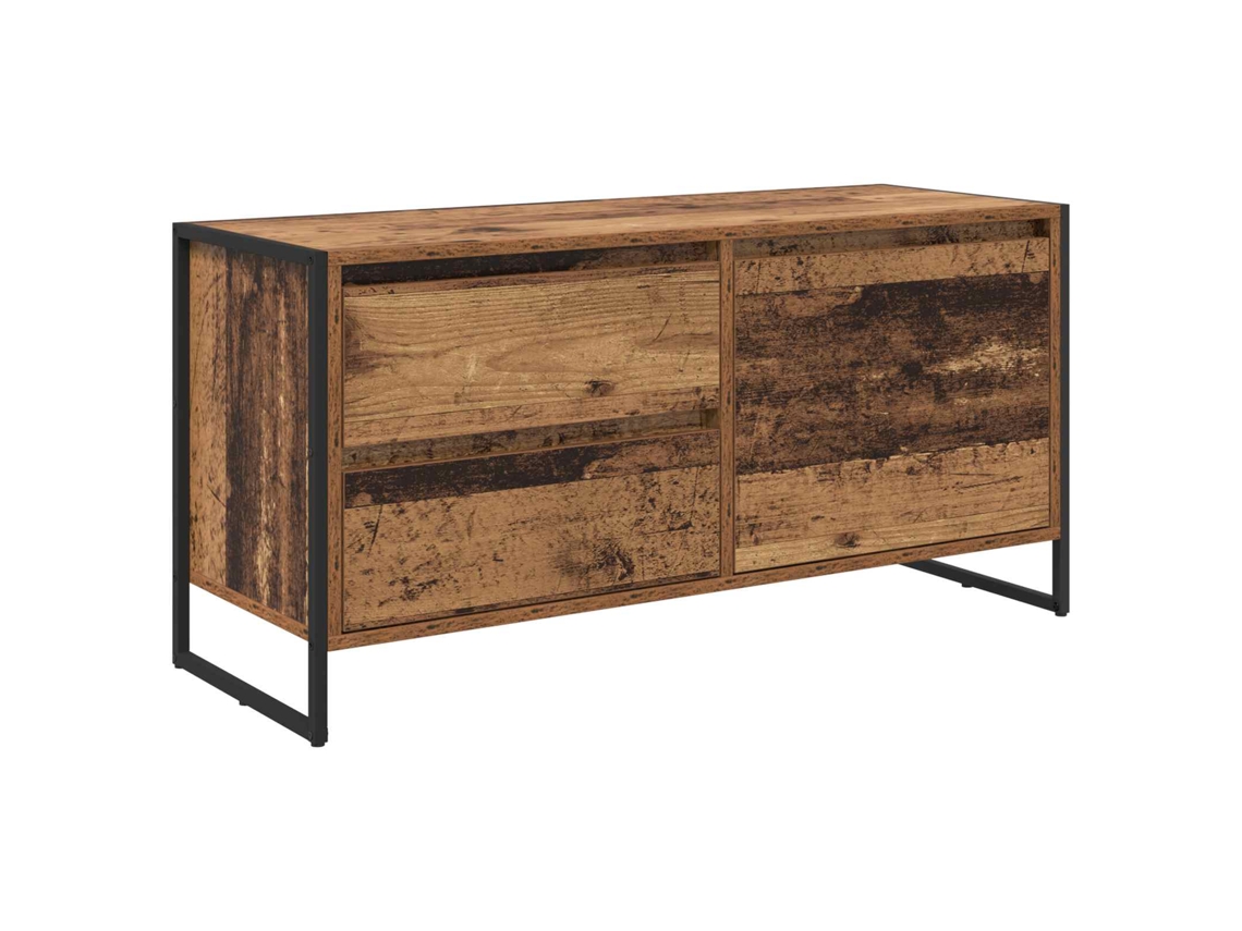 Mueble de TV con cajón, madera antigua, 100x36x49,5 cm, MAISON EXCLUSIVE