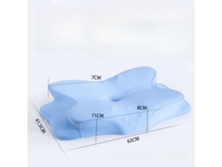 Almohada Para El Cuello Ergonómica De Espuma Viscoelástica Seda Helada Transpirable Protección Para El Cuello Almohada Para Dormir (azul) Cuich