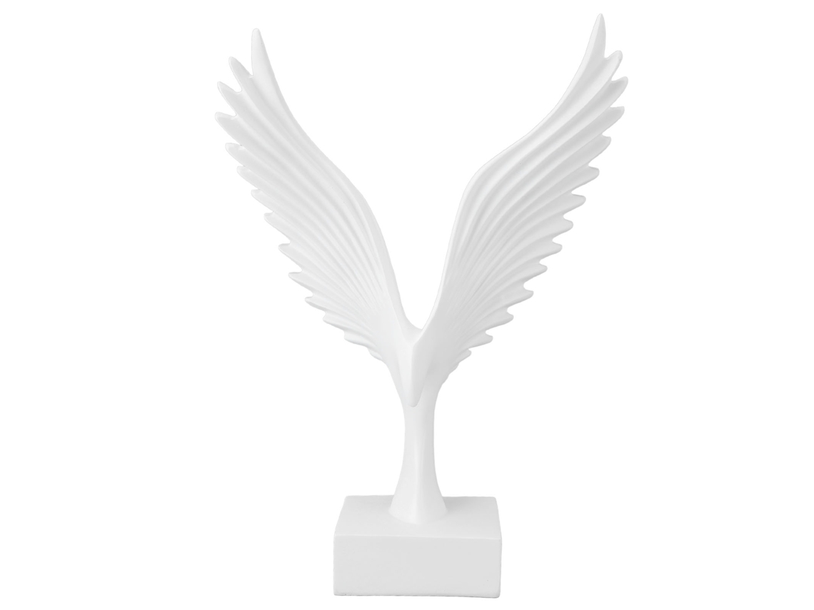 Figura De Águila De Resina Blanca, Estatua Abstracta Con Alas, Decorativa Para El Hogar O La Oficina.