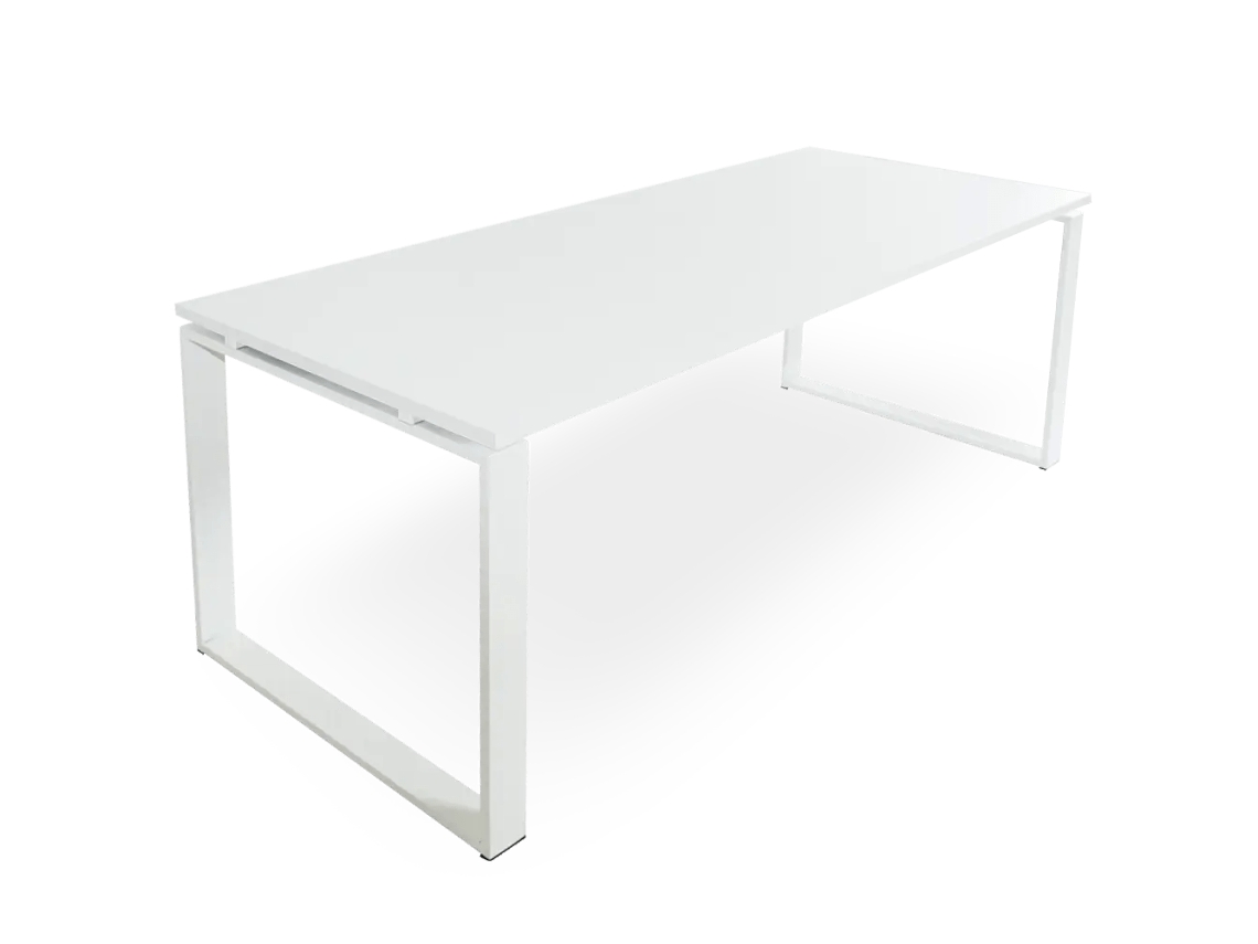 Mesa marco cerrado. 190x60 cm. Blanco. OFILIKE
