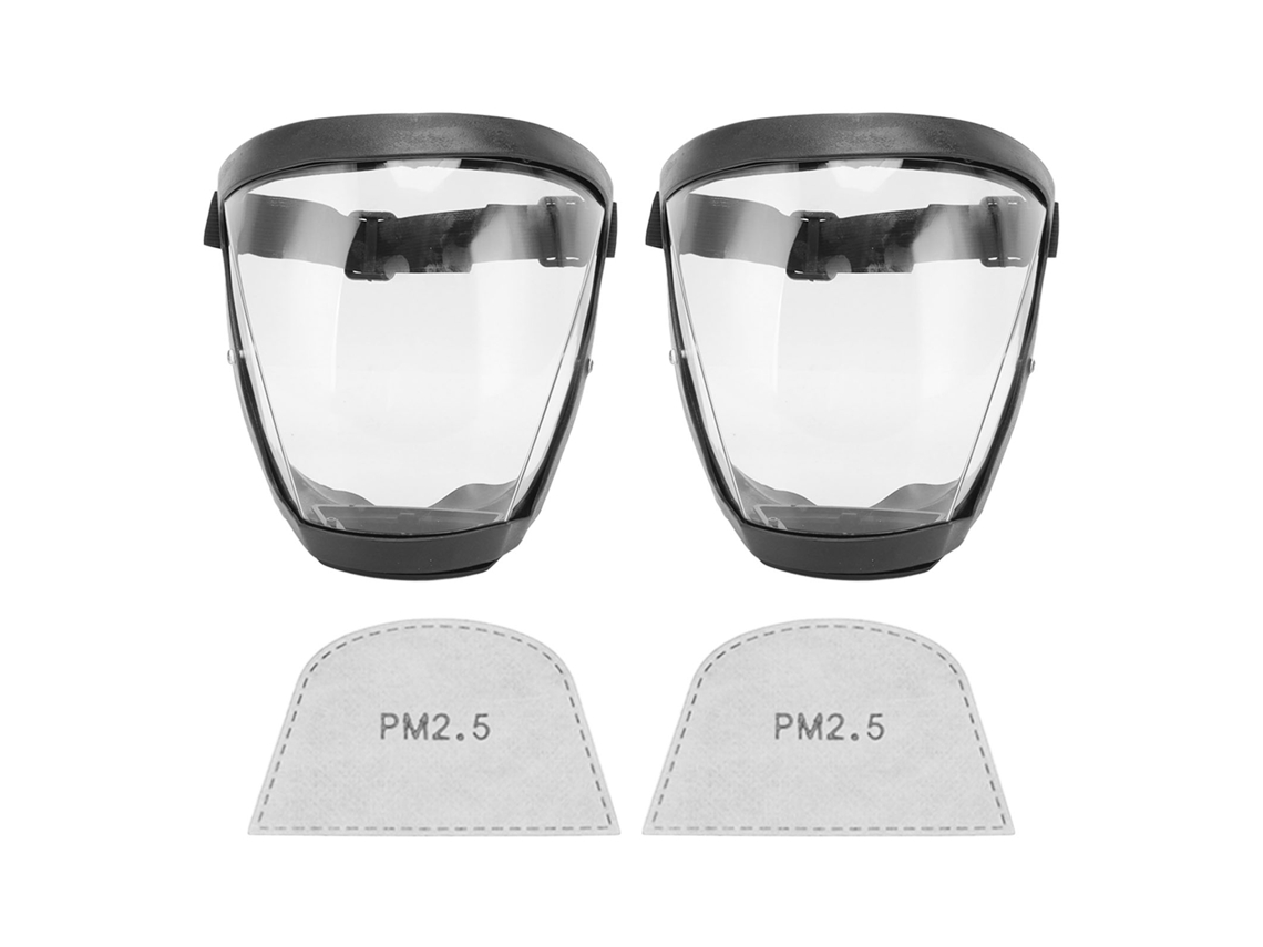 Protector Facial Transparente Reutilizable Con Filtro De Algodón, 2 Unidades, Para Adultos.