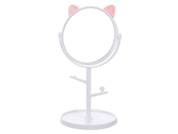 Omni-espejo De Dormitorio Y Maquillaje En Forma De Orejas De Gato Bonito - Blanco