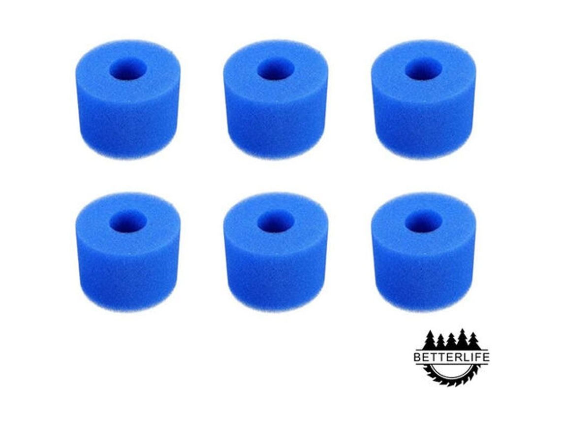 6 Cartuchos De Espuma Filtrante S1, Cartuchos De Espuma Reutilizables Y Lavables Para Filtros De Piscinas.